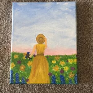 Flower field painting